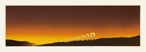 Ruscha hollywood 22x30 - hollywood,