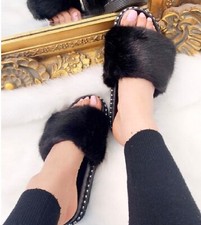 LADIES WOMENS FLUFFY FUR