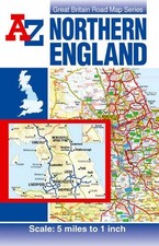 Northern England Road Map (A-Z