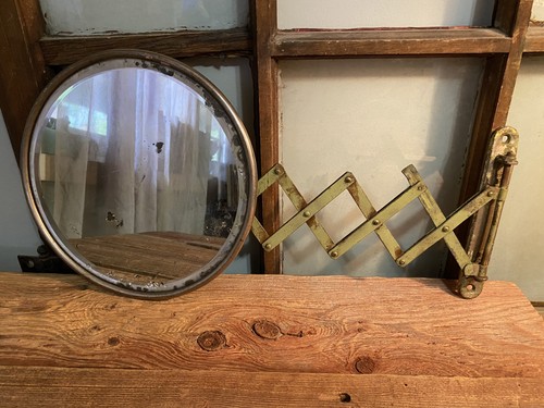 Vtg antique round beveled - antique,