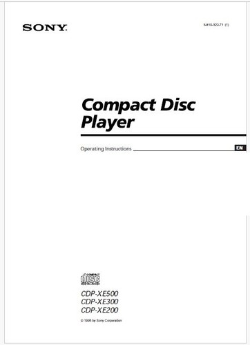 Sony cdp xe500 xe300 - sony, /