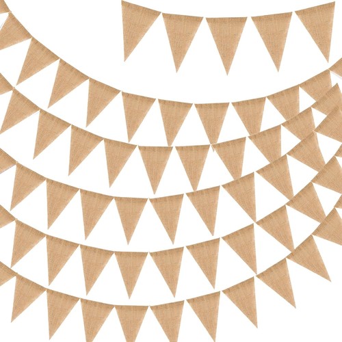 Burlap bunting flags pcs - bunting,