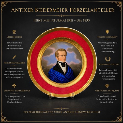 Biedermeier porcelain plate
