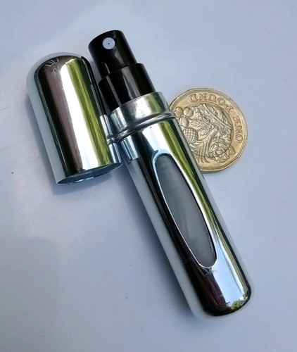 Silver metal refillable travel - silver,