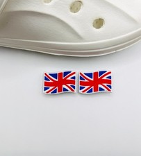Union Jack Flag Charms Fits Crocs SET OF 2 Shoe Clog Charms Real UK Seller ??