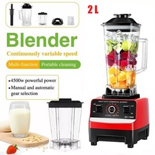4500W 2L Multifunctional Blender Food Processor Smoothie Juicer Ice Crusher UK