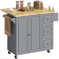 HOMCOM Rolling Kitchen Island