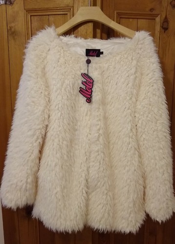 Bnwt jacket ivory faux fur - bnwt,