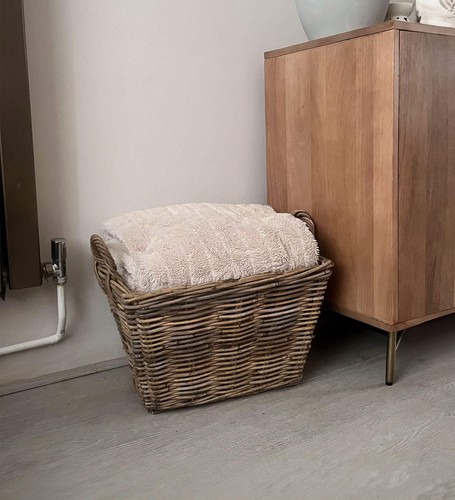 Wicker log basket - log,