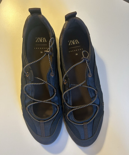Zara women black canvas - zara,