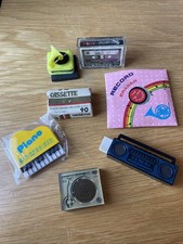 Vintage Music Erasers Job Lot X7