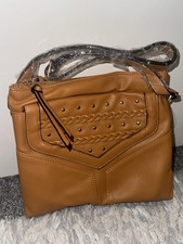 TU Branded Brown Leather Bag