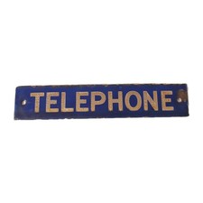 Railwayana 'Telephone' Enamel