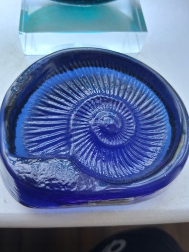 Isle sculptured glass cobalt - isle, glass,