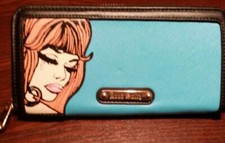 ANNA SMITH DESIGNER PURSE NEW BLUE BLACK COLOUR PRINT WITH ANNA SMITH GIFT BOX 