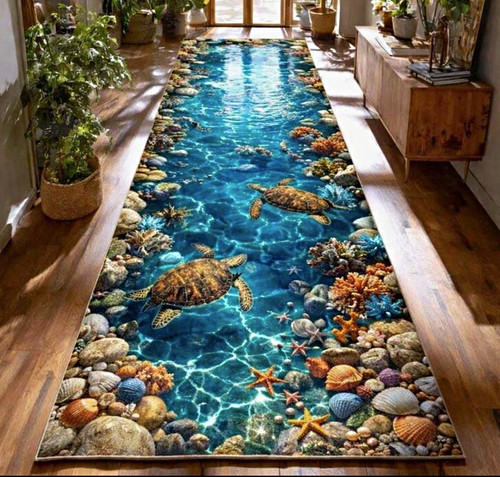 Blue multicolour sea - sea, life