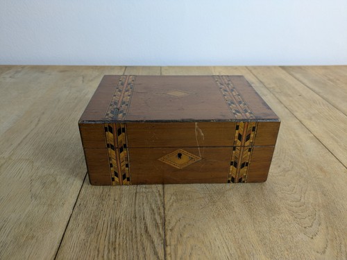 Wooden box tunbridge 19th - wooden,