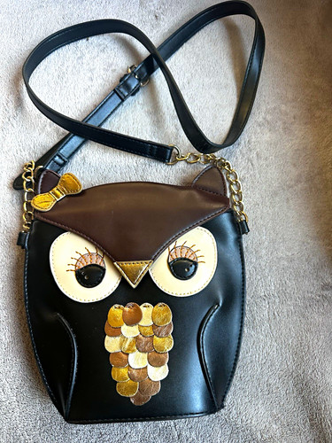 Owl crossbody bag - bag, faux