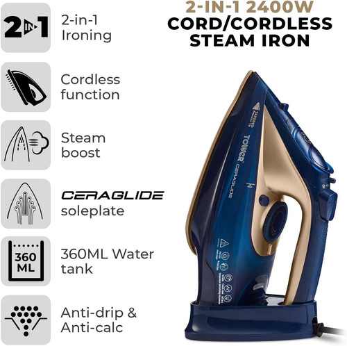 Tower cordless steam iron - tower,