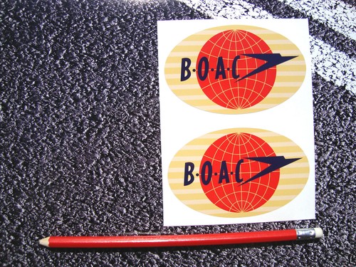 Boac airlines stickers comet - boac,