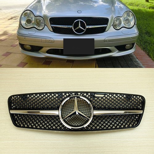 Shiny black grille for benz - shiny,