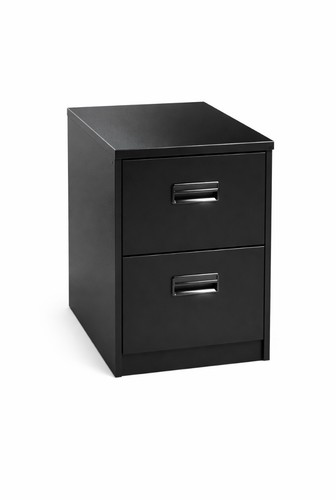 Black steel filing cabinet - black, 2