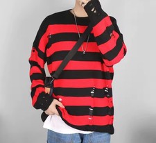 Jumper Pullover Striped Red