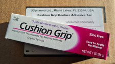 The Real Cushion Grip Thermoplastic Denture Adhesive 1 oz 28g Tube USA Import