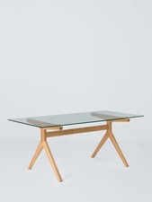 John Lewis Poise Rectangular Glass Top Dining Table RRP £549