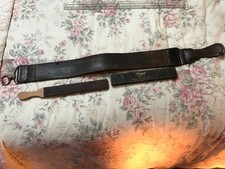2 x Vintage  Razor Sharpening Strop - horsehide belt + Osgar French pattern no99