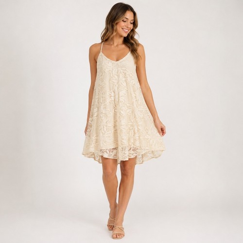 Emmelee cream lace swing - emmelee,