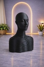 Female Bust Sculpture Black