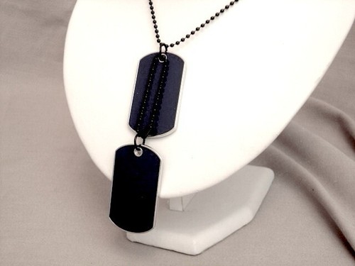Military dog tags dark navy - dog,
