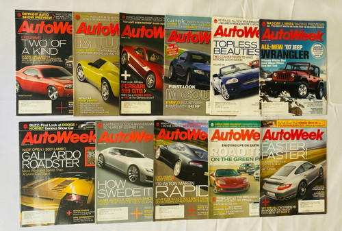 Vintage autoweek magazine lot - autoweek,