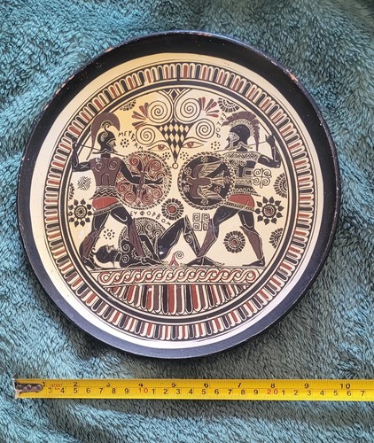 Vintage hand painted greek - hand-painted,