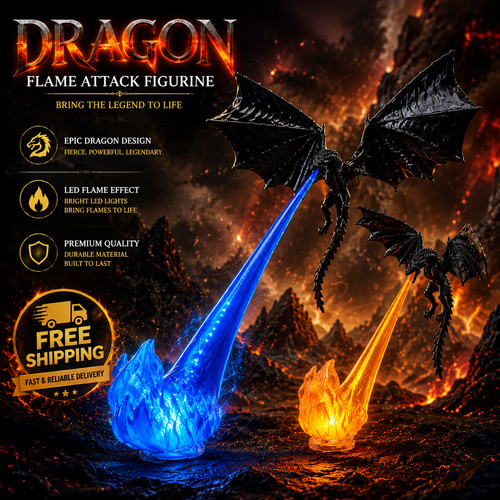 Fire dragon bookshelf - bookshelf, ornament