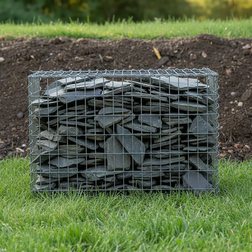 Garden gabion stone basket - gabion,