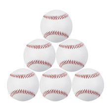 6Pcs Baseball 9 Inch Baseballs Soft Bulk Training Baseball Unmarked Baseballs