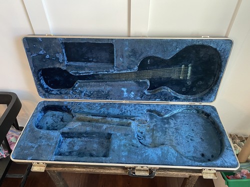 Vintage blue lined guitar - vintage,
