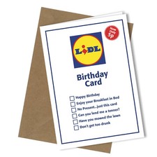 #247 Greetings Card LIDL VALUE