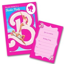 Barbie Party Invitations Birthday Invites & Envelopes WRITE ON