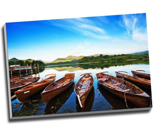Boats mountains keswick lake - boats,