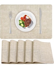 APLKER Faux Leather Placemats