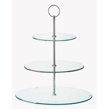 Glass Three Tiered Afternoon Tea Cake Stand - GL080
