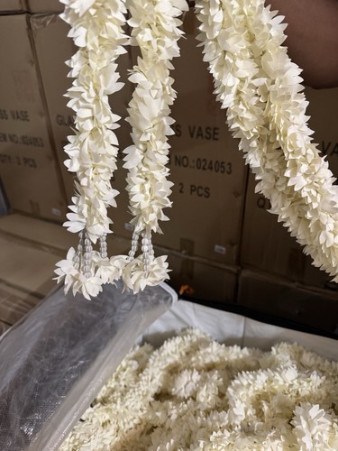 Silk jasmine garland wedding - silk,