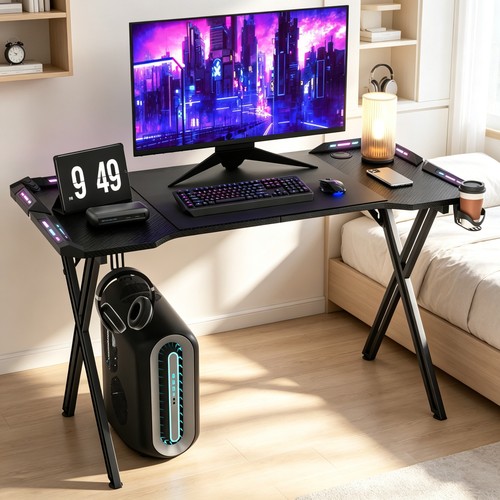 Gaming desk with led - gaming, lights