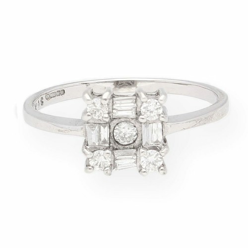 18carat white gold round - round, &
