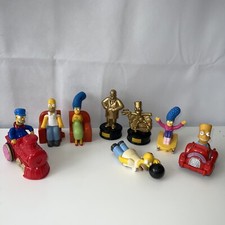 Burger King Simpsons Toys Lot x 8 Toys Bowling Homer Bart Marge Vintage
