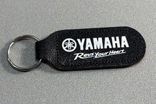 GENUINE YAMAHA MAIN DEALER MOTOR BIKE KEY FOB KEY RING LEATHER