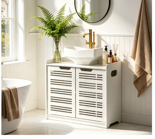 White stylish bathroom cabinet - stylish,